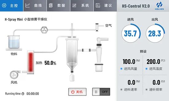 小型噴霧干燥儀H-Spray mini操作系統(tǒng) 小型噴霧干燥儀H-Spray mini操作系統(tǒng)